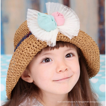 Chapeau de paille d&#39;été de style coréen à la mode pour fille